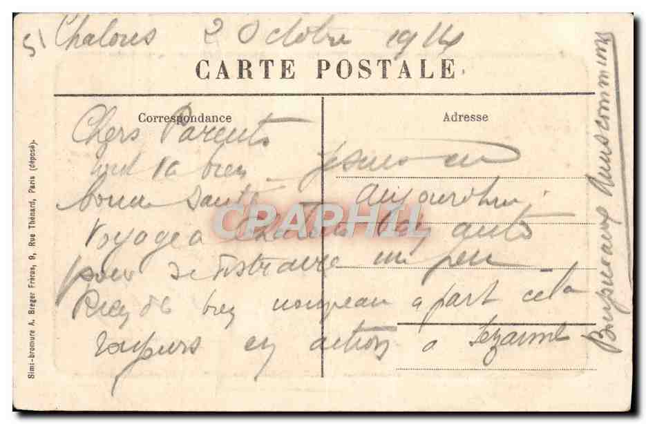 Châlons-sur-Marne - Portail de Notre-Dame — éditeur Simi-Jeannure, n° 282 — Rückseite