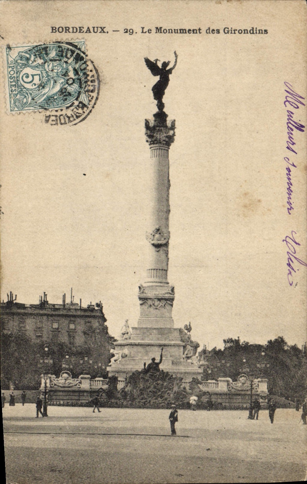 CPA Bordeaux Le Monument des Girondins