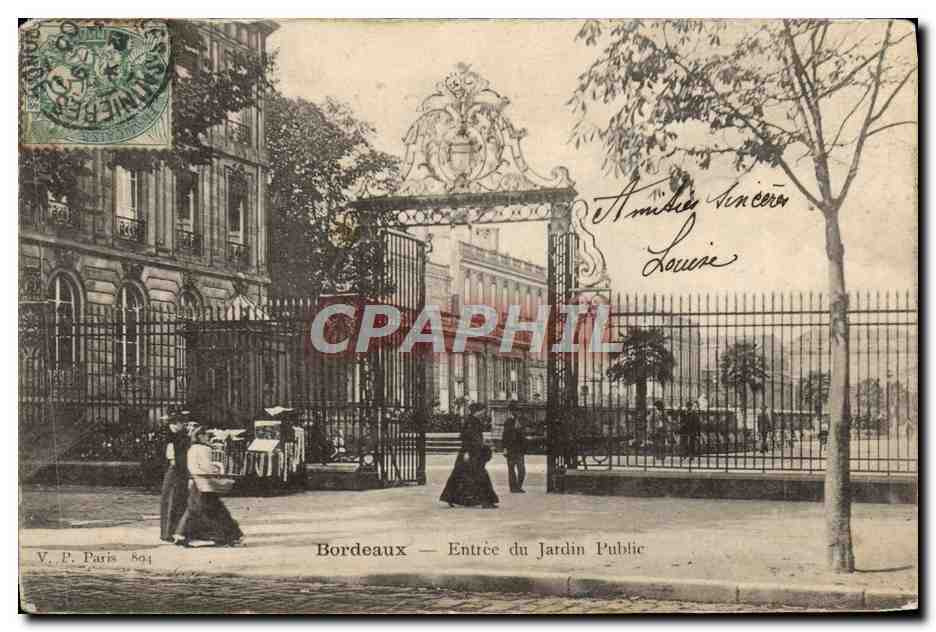 CPA Bordeaux Entree du Jardin Public