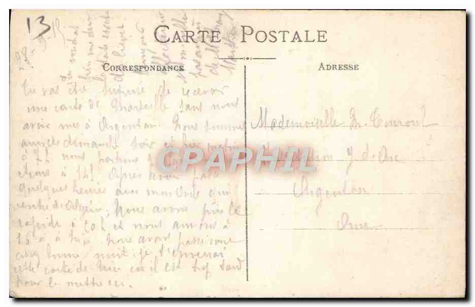 CPA Marseille Notre Dame de la Garde — Rückseite