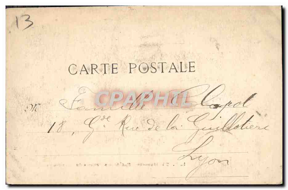 CPA Marseille Emtree Des Prisons Du Chateau d'If — Verso