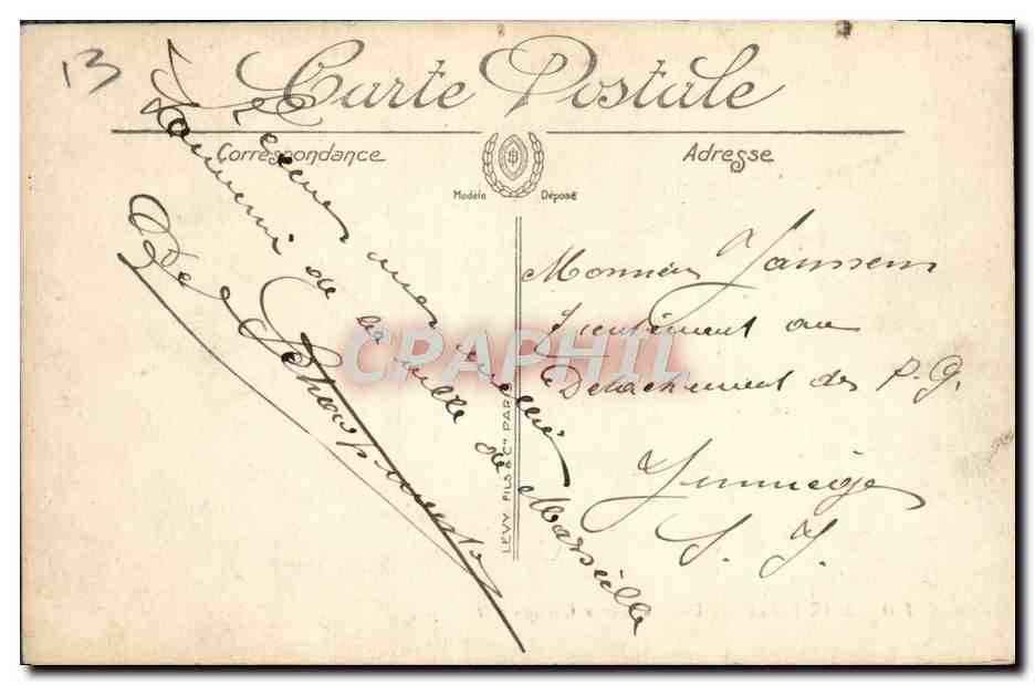 CPA Marseille Une Vue Sur Le Chateau d'If — Rückseite