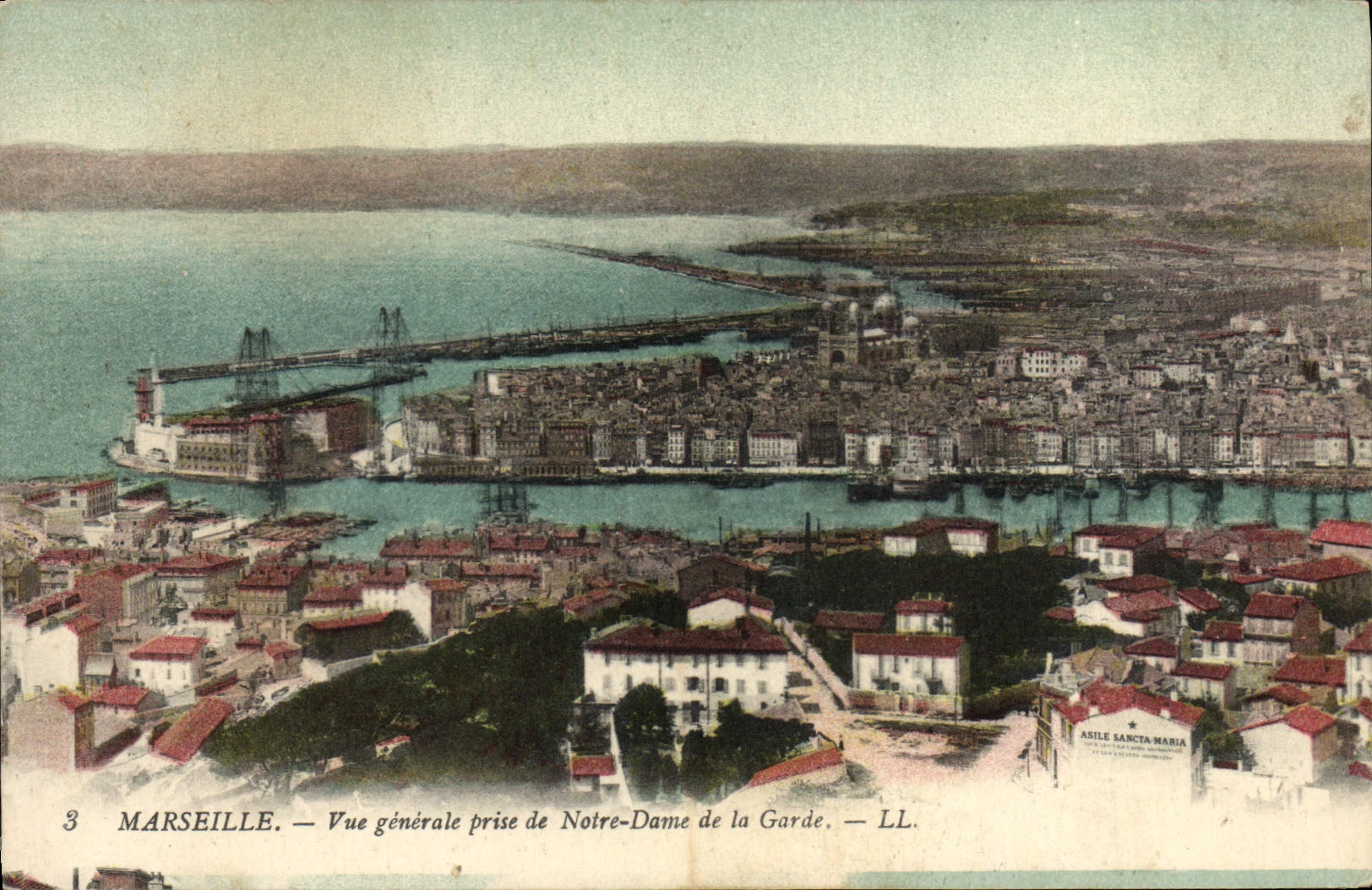 CPA Marseille Vue Generale Prise De Notre Dame De la Garde