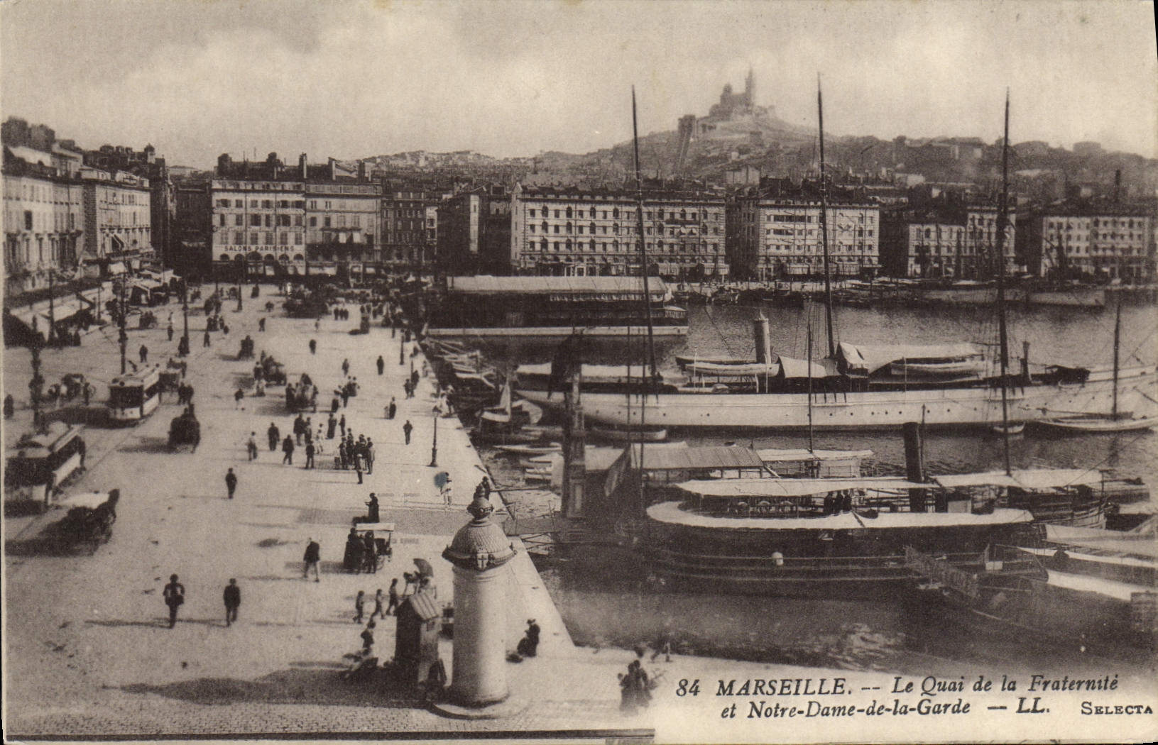 Marsiglia — Il Quai della Fraternità e Notre-Dame-de-la-Garde — LL. SELECTA