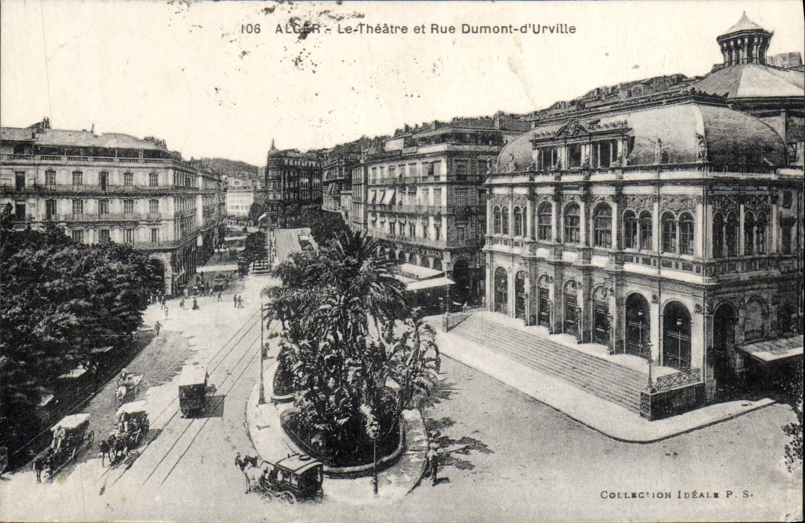 Algés - Le Théâtre et Rue Dumont-d'Urville — Collection Idéale P.S. n°106