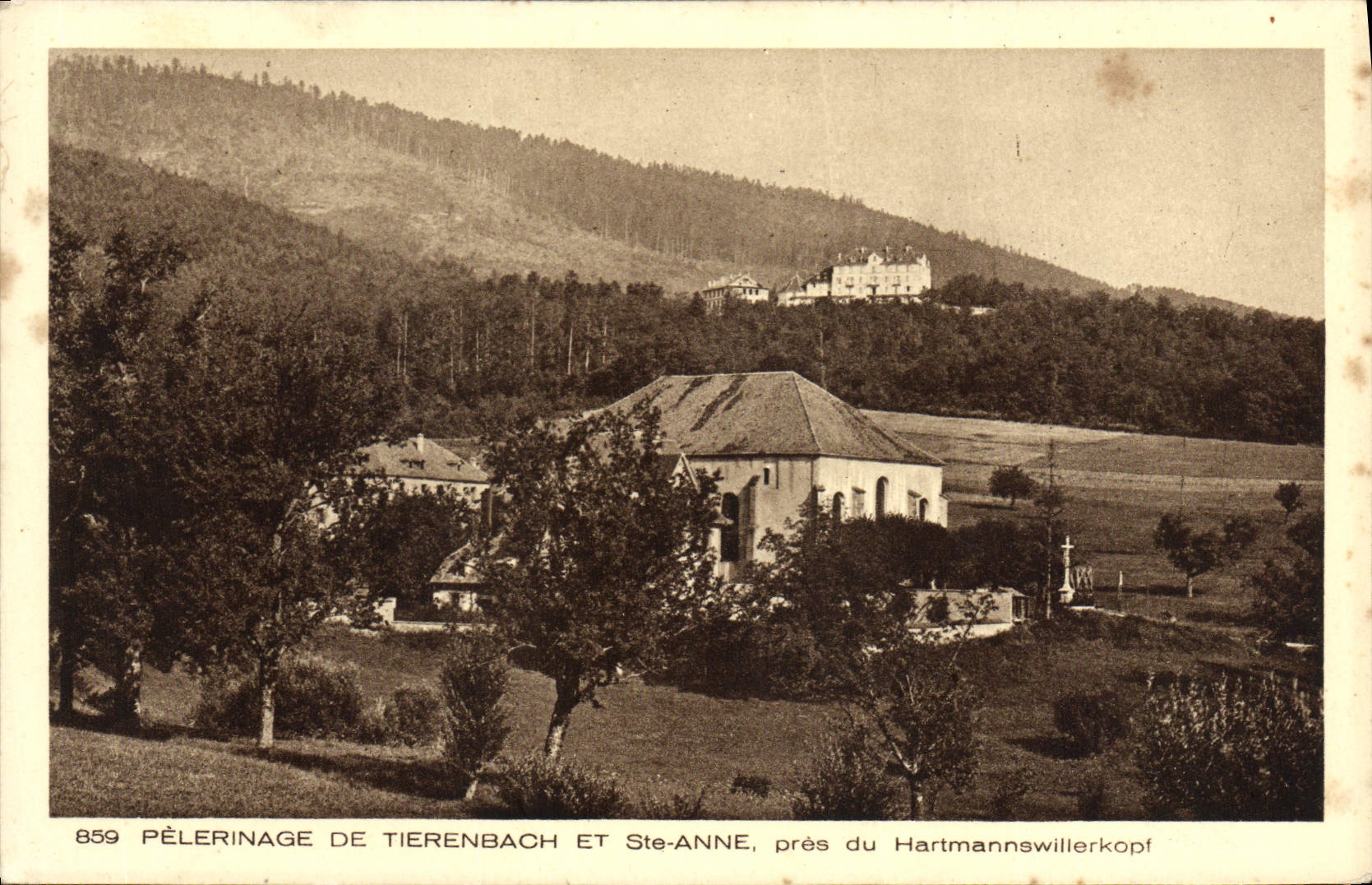 Pèlerinage de Tierenbach et Ste-Anne, près du Hartmannswillerkopf — 859 — Éditeur Braun & Cie, Mulhouse-Dormach