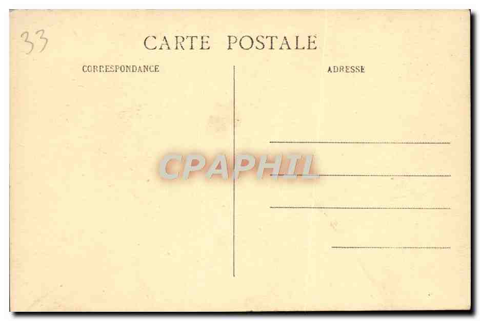 CPA Bordeaux Le Lac Au Parc Bordelais — Verso
