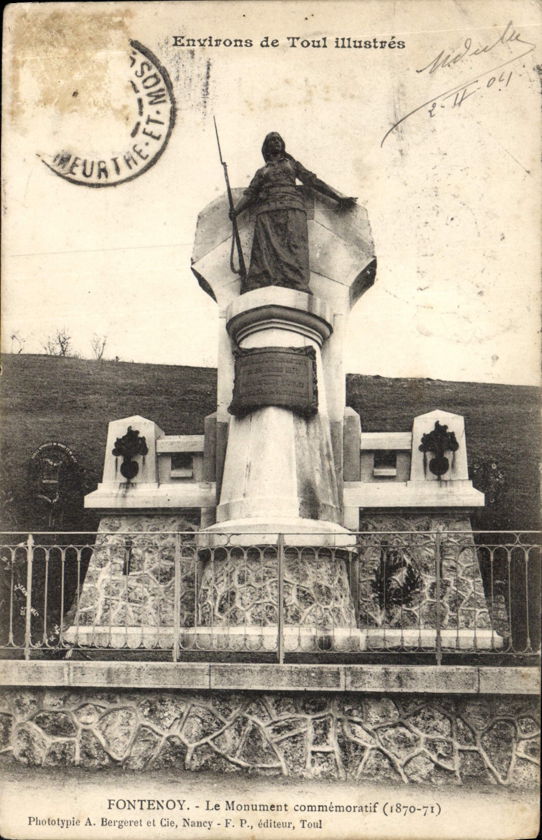 CPA Fontenoy Le Monument Commemoratif