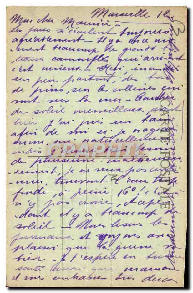 CPA Marseille ND De La Garde A travers les — Rückseite