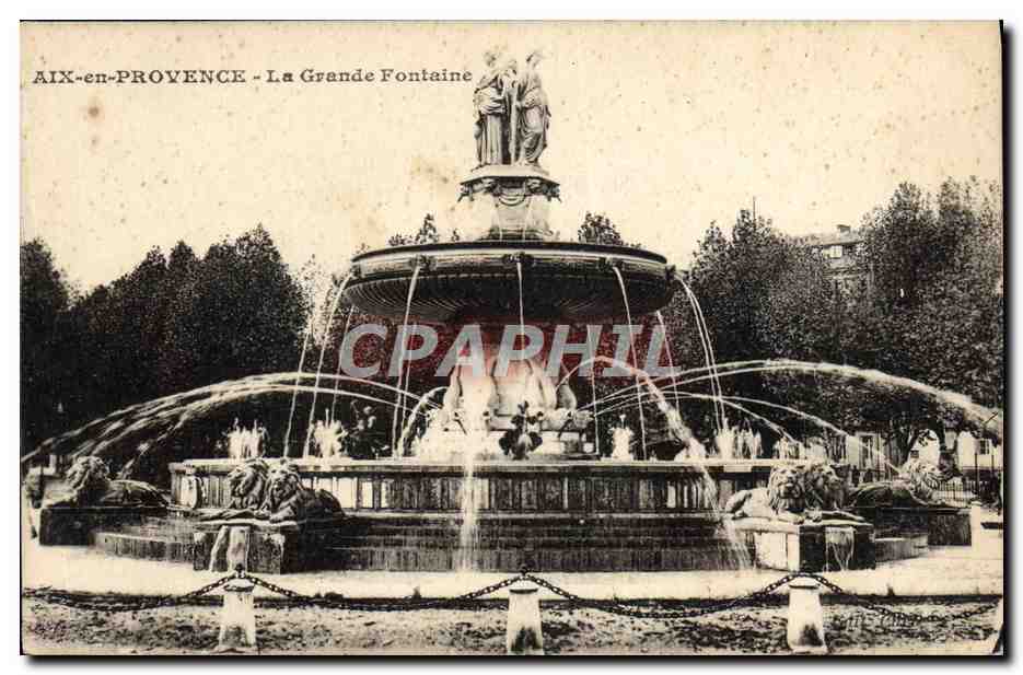 AIX-en-PROVENCE - La Grande Fontaine — éditeur inconnu, n° de série non visible