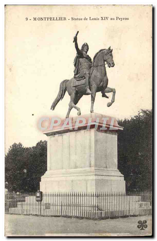 CPA Montpellier Statue De Louis XIV Au Peyrou