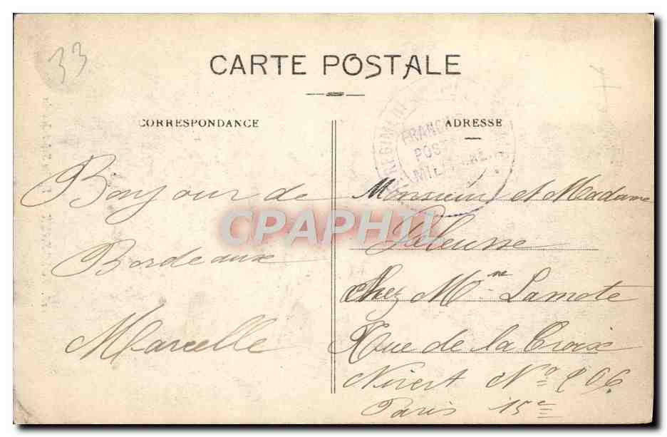 CPA Bordeaux Eglise Saint Seurin — Verso