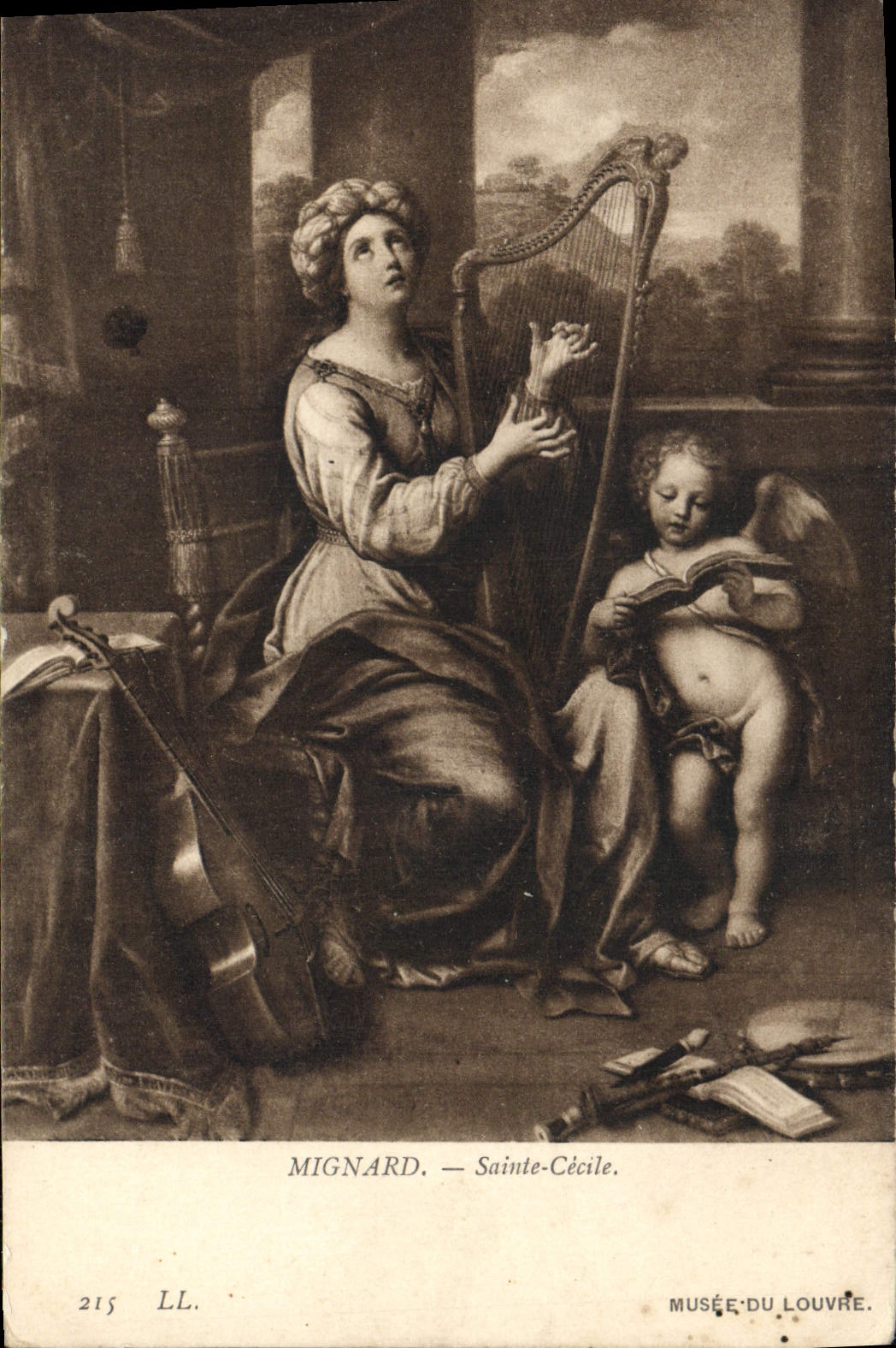 CPA Mignard Sainte Cecile Paris Musee du Louvre 