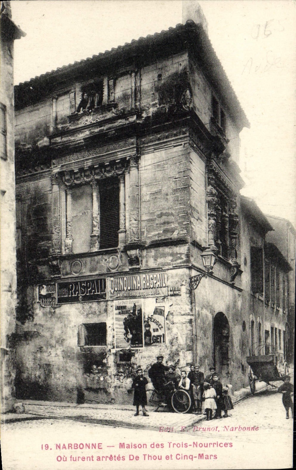 NARBONNE — Maison des Trois-Nourrices — Éd. E. Brunot, Narbonne