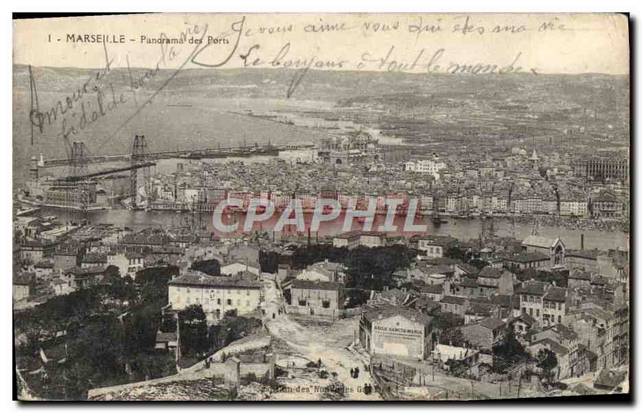 CPA Marseille Panorama Des Ports