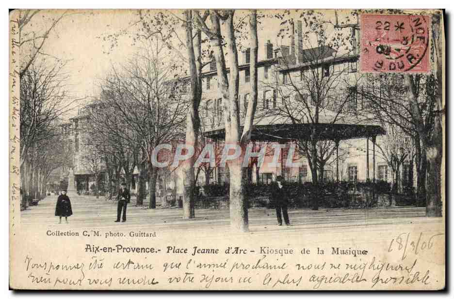 Aix-en-Provence - Place Jeanne d'Arc - Kiosque de la Musique — photo Guittard