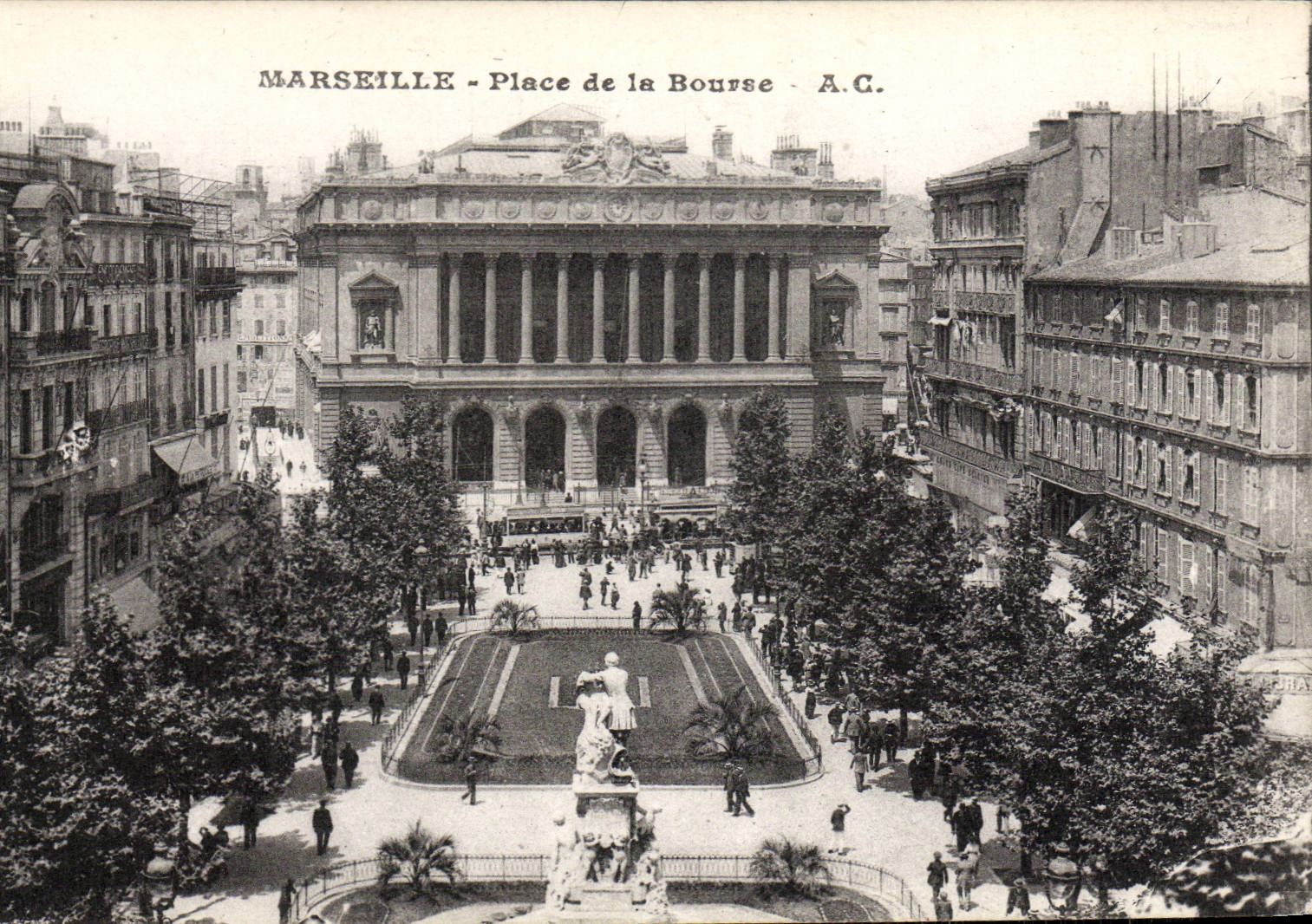 CPA Marseille Place De La Bourse