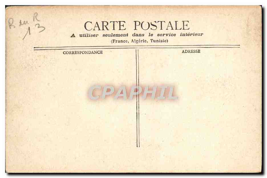 CPA Marseille Le Roubion Route De La Corniche — Rückseite