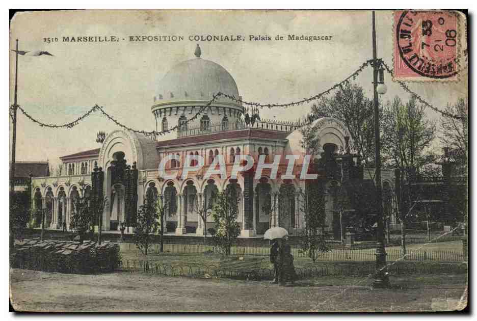 CPA Marseille Exposition Coloniale Palais De Madagascar