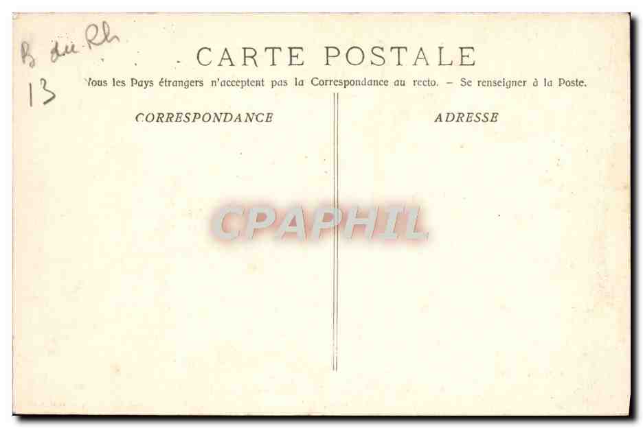 CPA Marseille Le Port Coucher De Soleil Bateaux — Verso