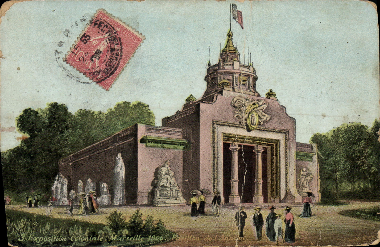 CPA Marseille Exposition coloniale 1906 Pavillon de l'Annam