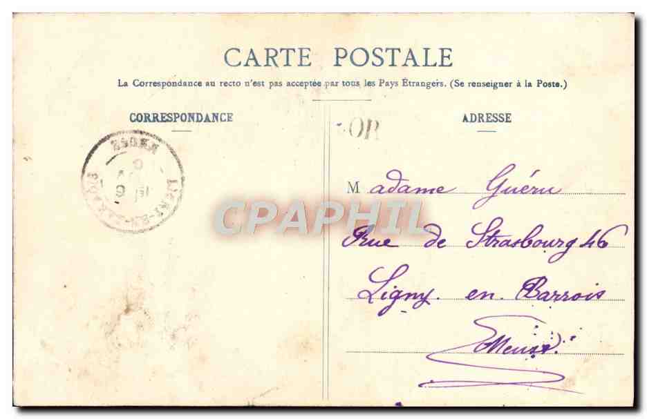 Le Bain de Fanchon — Phototypie A. Bergeret & Cie, Nancy — n°6 — Verso