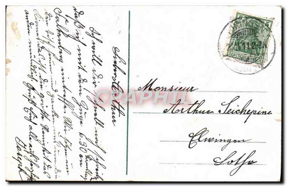 CPA Fantaisie Fleurs — Verso