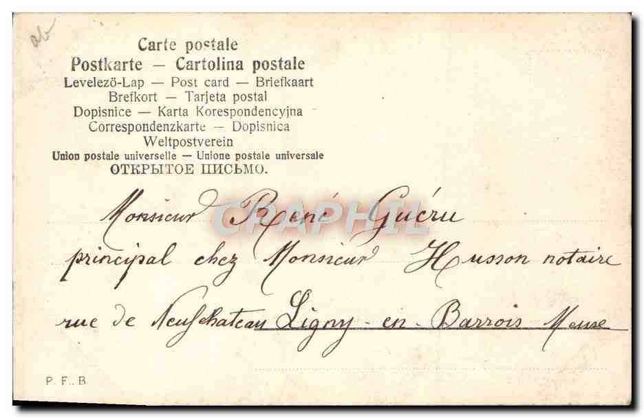CPA Fantaisie Femme — Verso