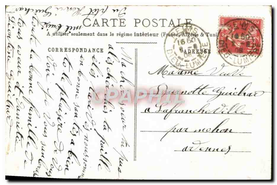 CPA Fantaisie Fleur Nenuphar Froideur — Rückseite