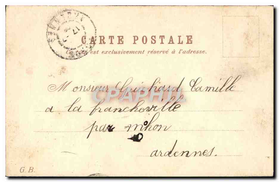 CPA Fantaisie Fleurs Rose — Verso