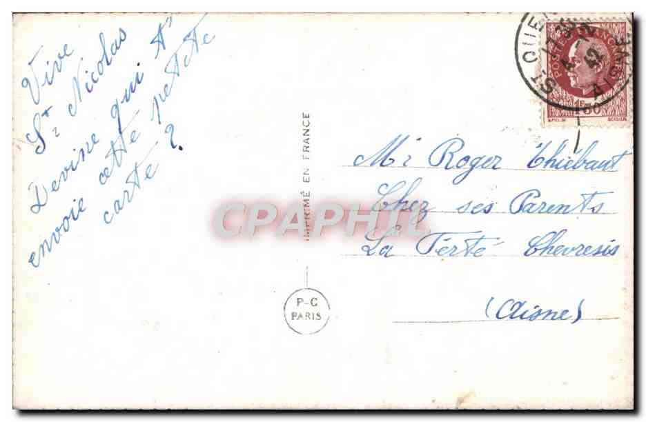CPA Fantaisie Homme — Verso