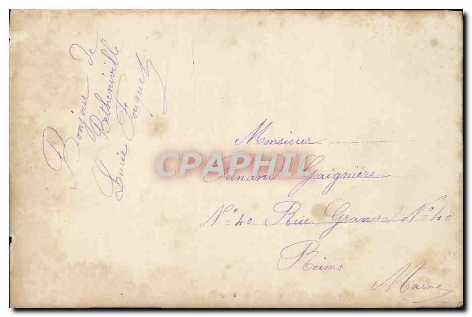 CPA Fantaisie Femme — Verso
