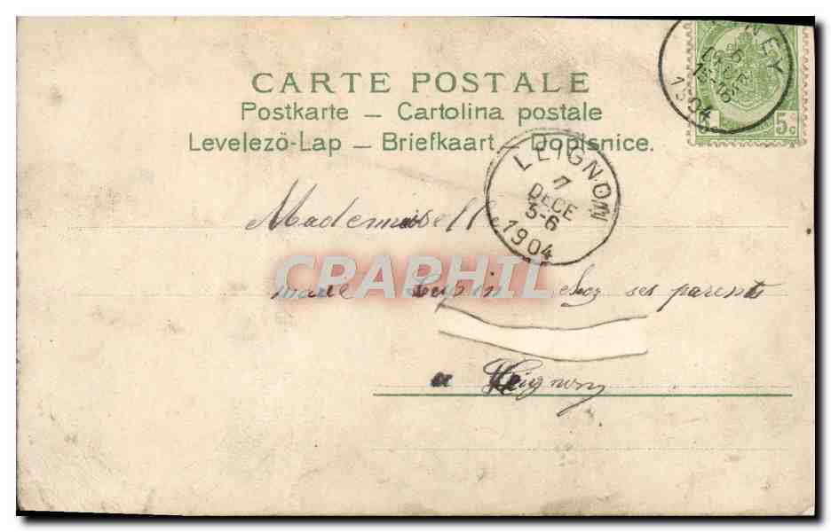 CPA Fantaisie Femme Perroquet Horoscope — Rückseite