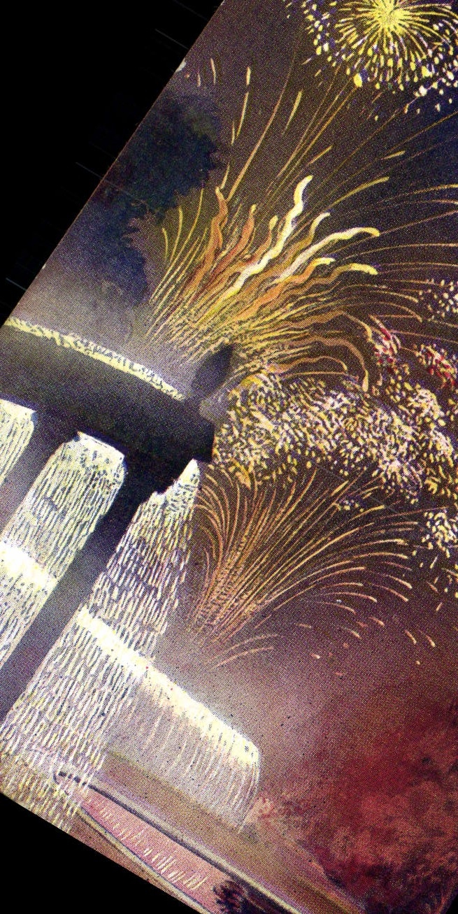 CPA Fantaisie Feu d'artifice Etablissements Ruggieri Rue Ballu Paris 9eme