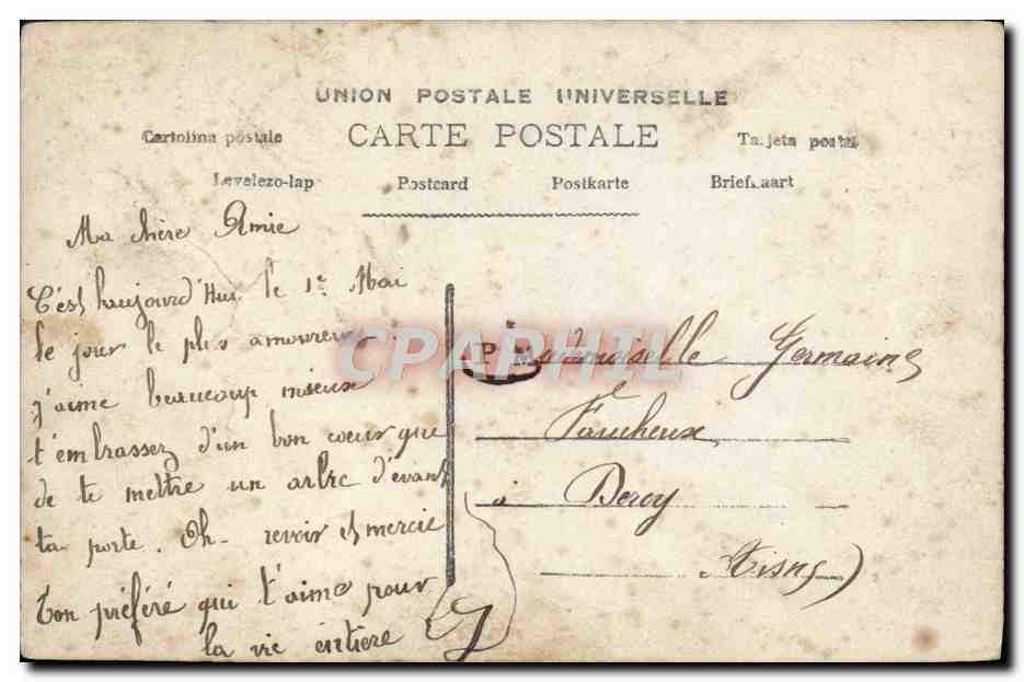CPA Fantaisie Femme — Verso