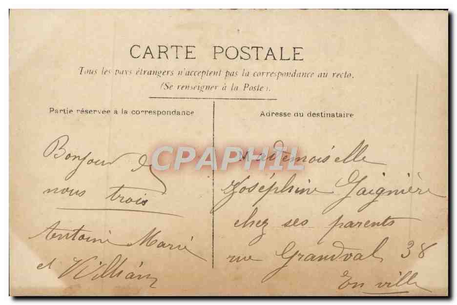 CPA Fantaisie Enfant — Verso