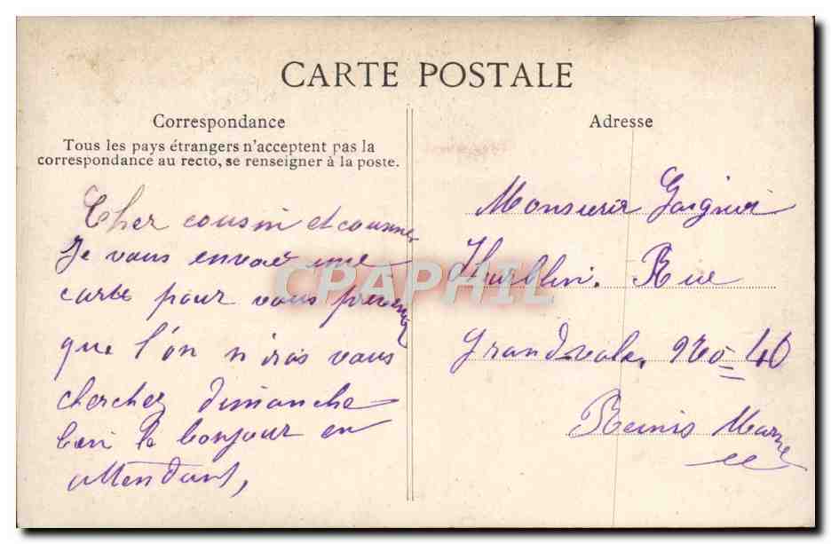 CPA Fantaisie Femme Enfants Fleur  — Verso