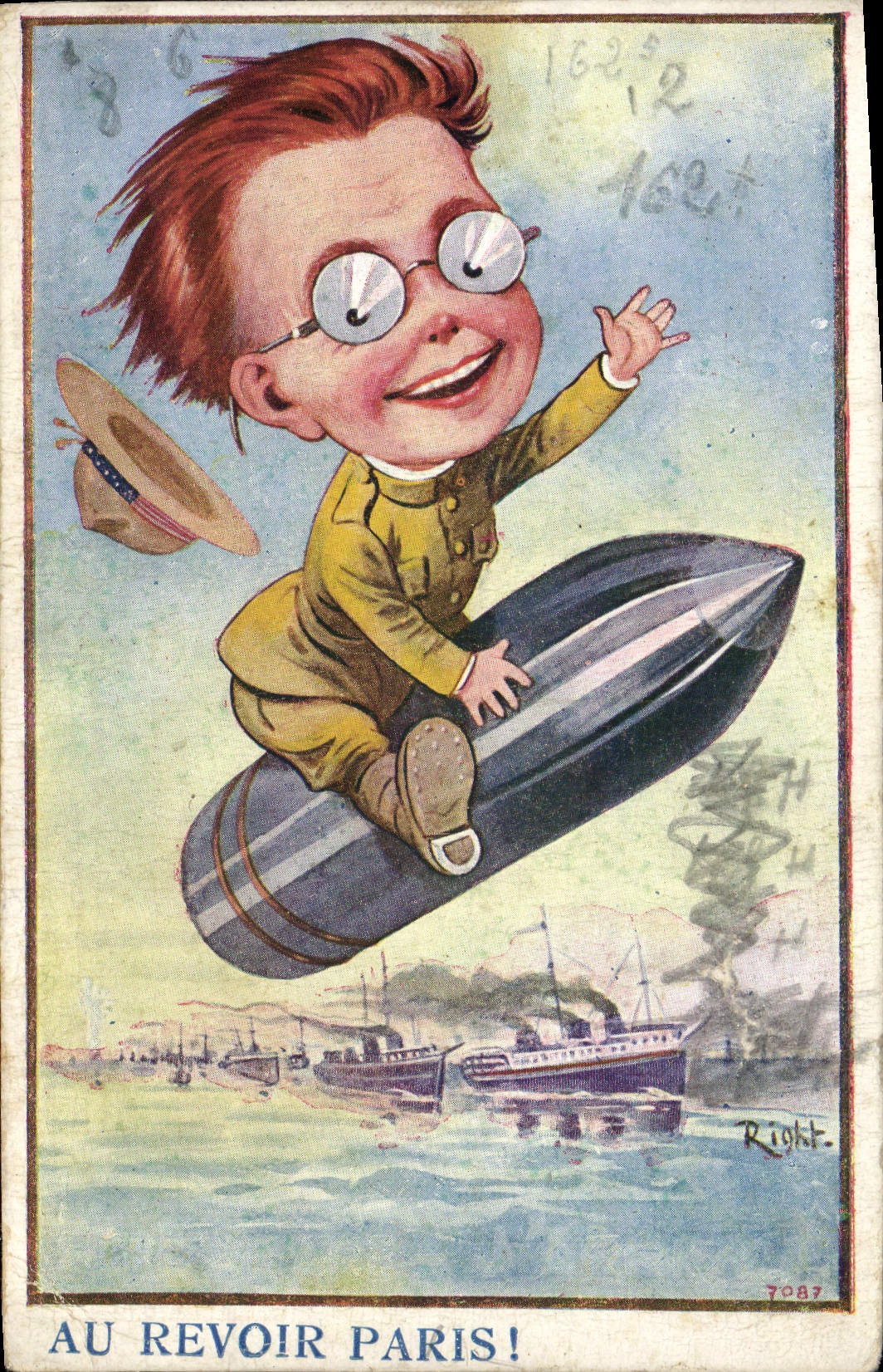 CPA Fantaisie Enfant Paris Bateau 