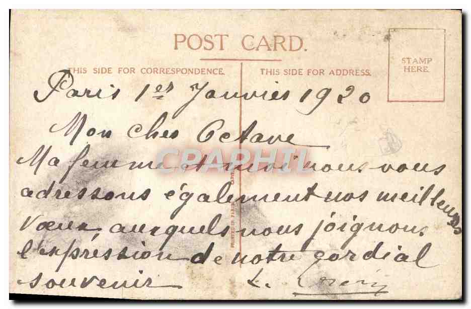 CPA Fantaisie Enfant Paris Bateau  — Rückseite
