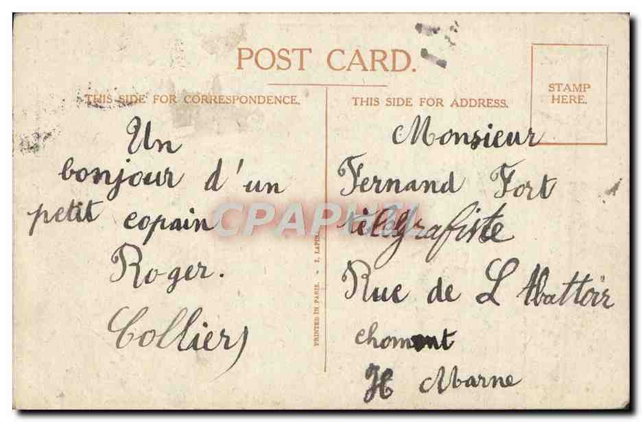 CPA Fantaisie Enfants Right Infirmiere Croix Rouge  — Rückseite