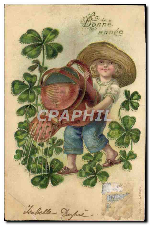 CPA Fantaisie Enfant Trefle