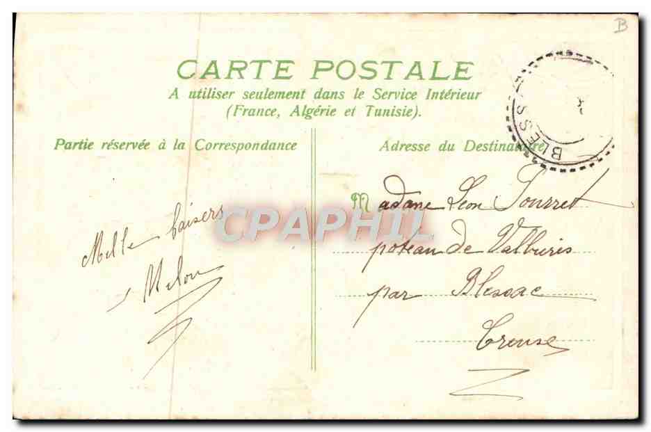 CPA Fantaisie Fleurs — Verso
