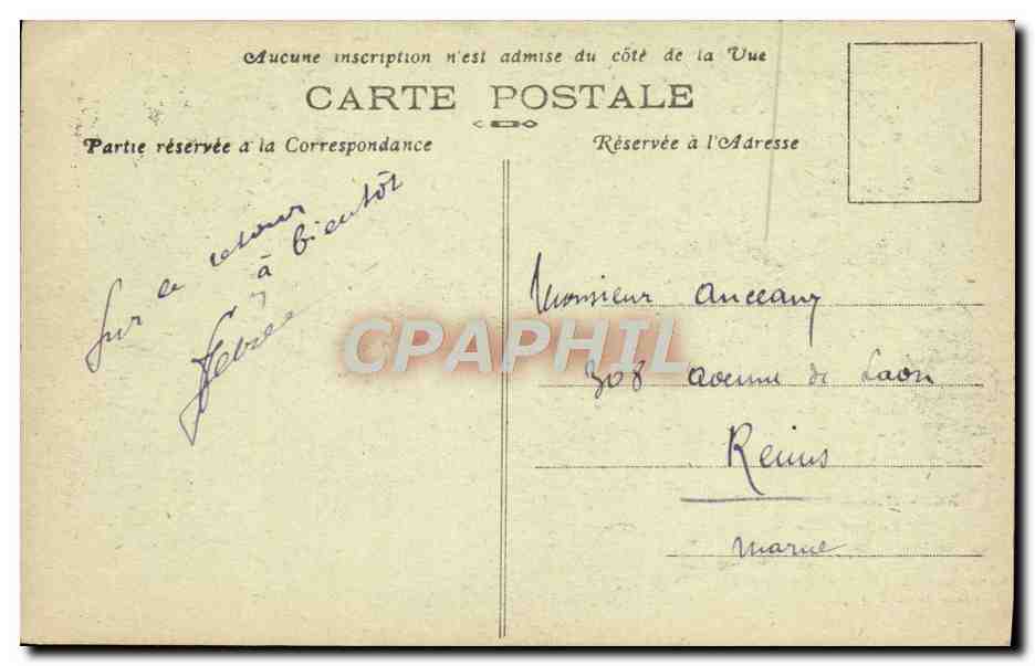 Scène de campagne — Paysans et moutons — éditeur A. David, n° 36 — Verso