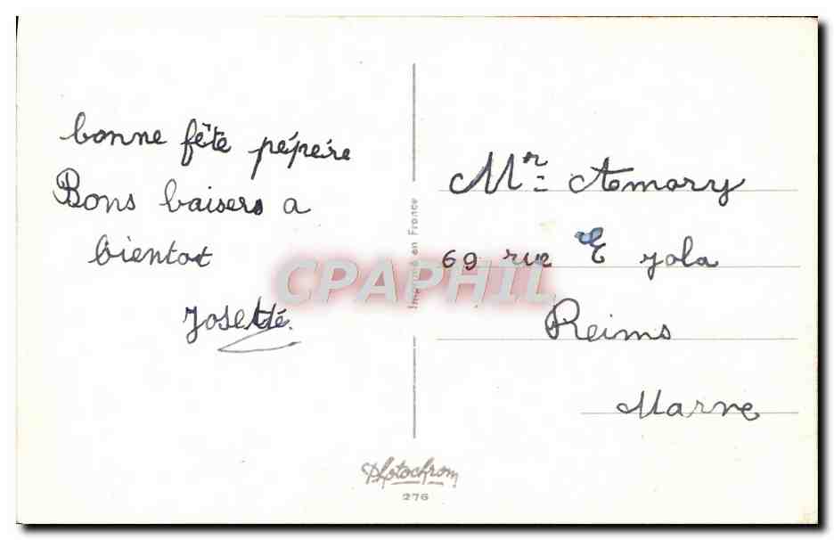 CPA Fantaisie Fleurs — Rückseite