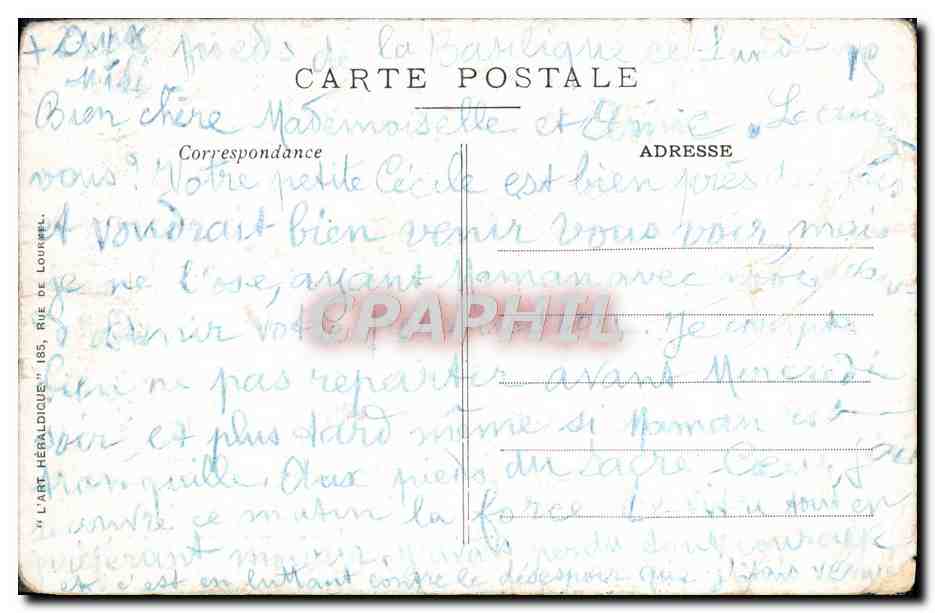 CPA Fantaisie Souvenir de Montmartre  — Back