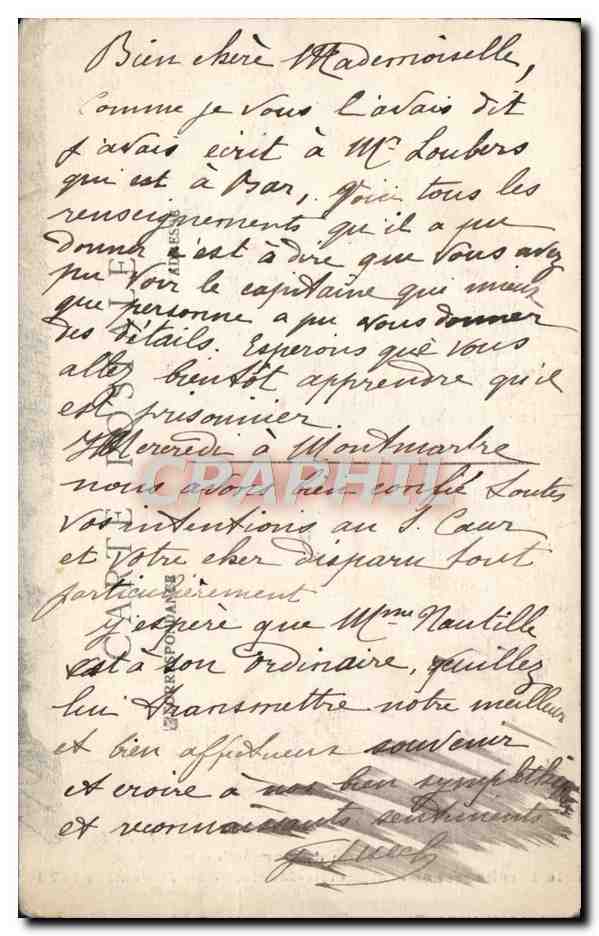 CPA Fantaisie Apparition du Sacre Coeur a la bienheureuse Marguerite Marie  — Rückseite
