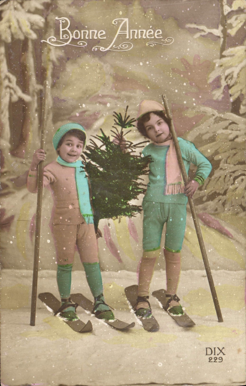 CPA Fantaisie Enfants Ski 