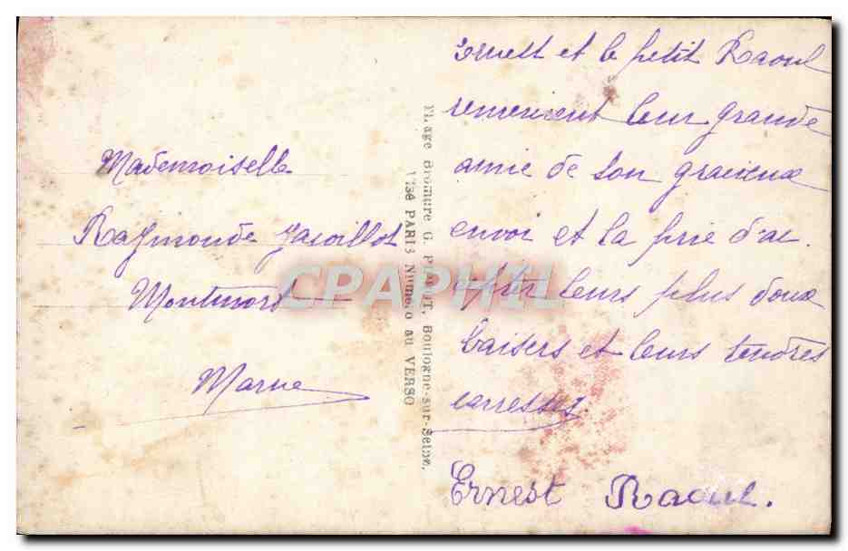 CPA Fantaisie Enfants Ski  — Rückseite