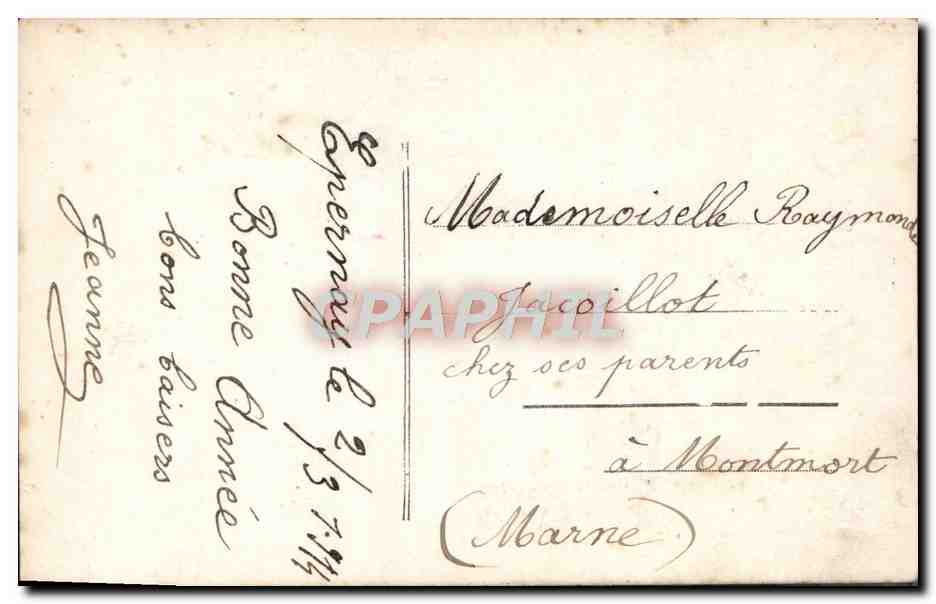 Jeune femme avec couronne de fleurs — Bonne Année — Irisa, n° 2520 — Verso