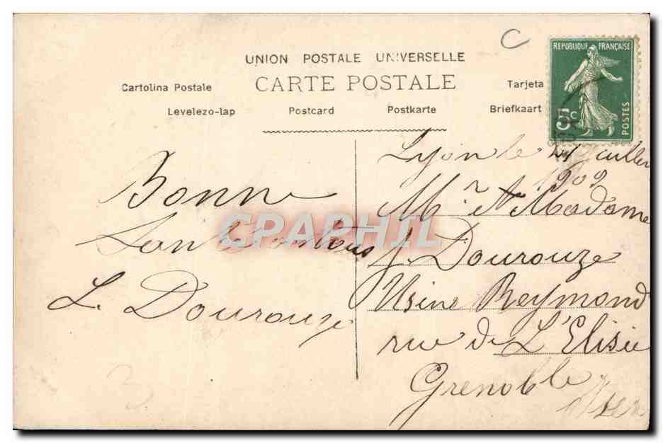 CPA Fantaisie Femmes Trefle — Verso